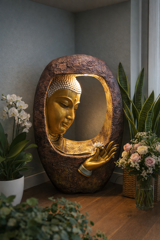 Oval Face Buddha Fountain