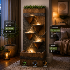 Rustic Wall Cascade Water Fountain